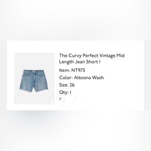 madewell curvy perfect vintage High-Rise Altoona wash (Light Blue) Jean Shorts